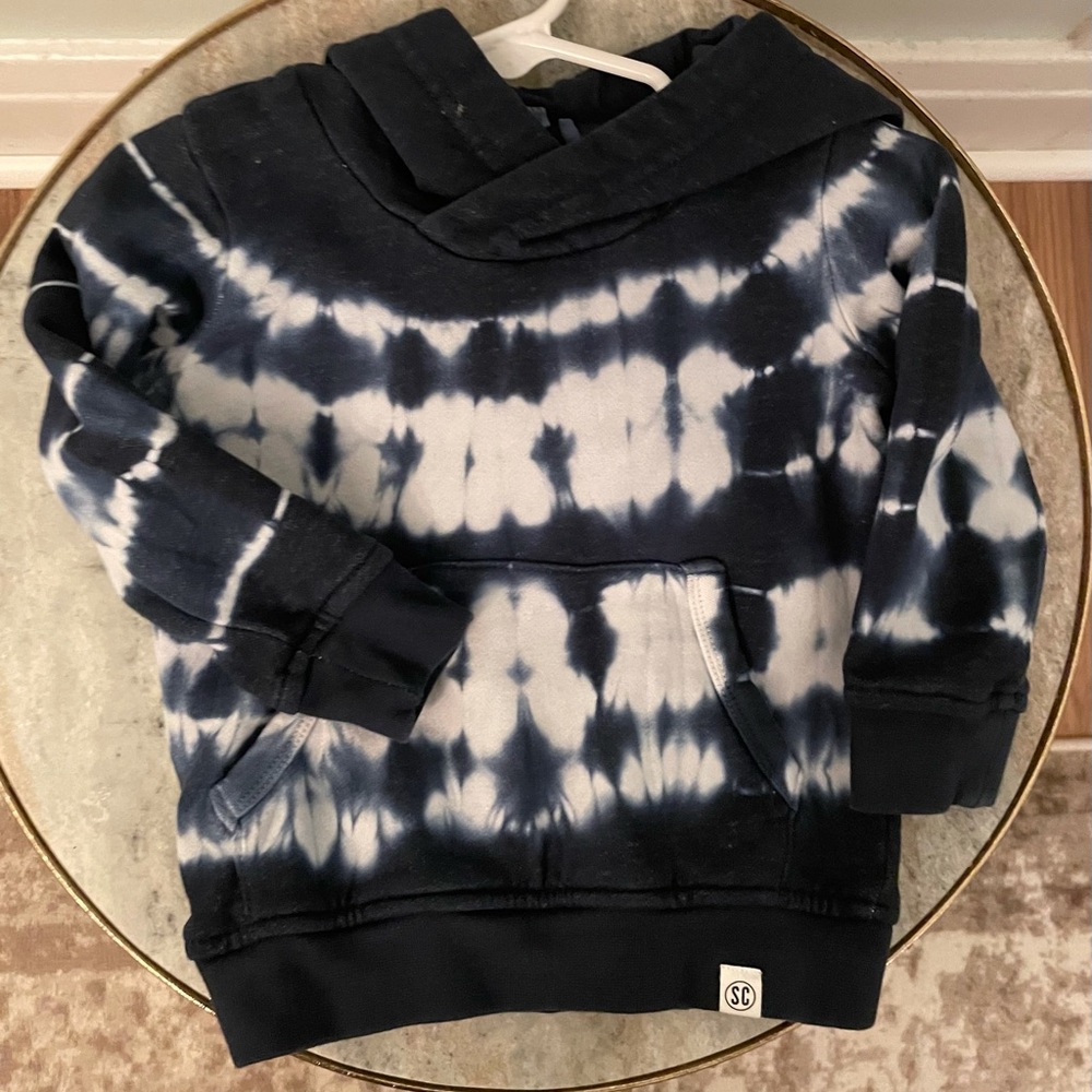 Sovereign Code 12M Toddler Boy’s Blue & White Tie Dyed Hoodie Sweatshirt